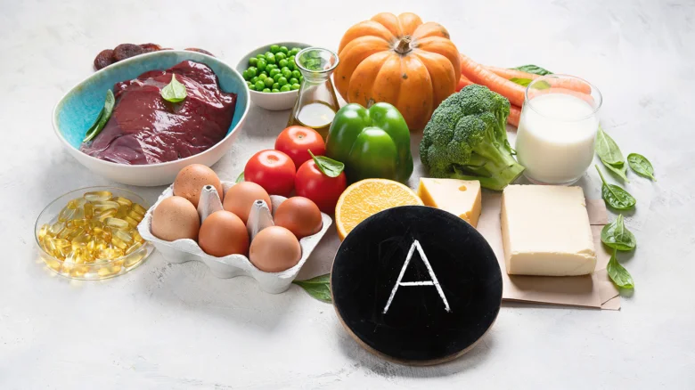 Suroviny bohaté na vitamin A pro zdravou výživu.