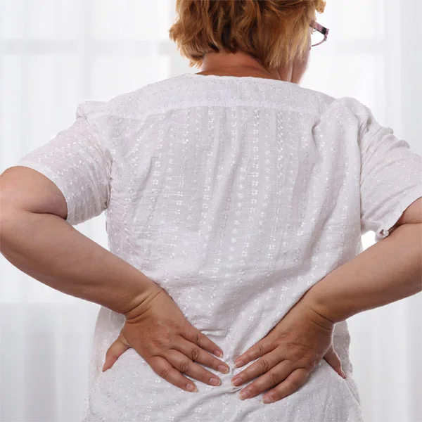 Woman with back pain