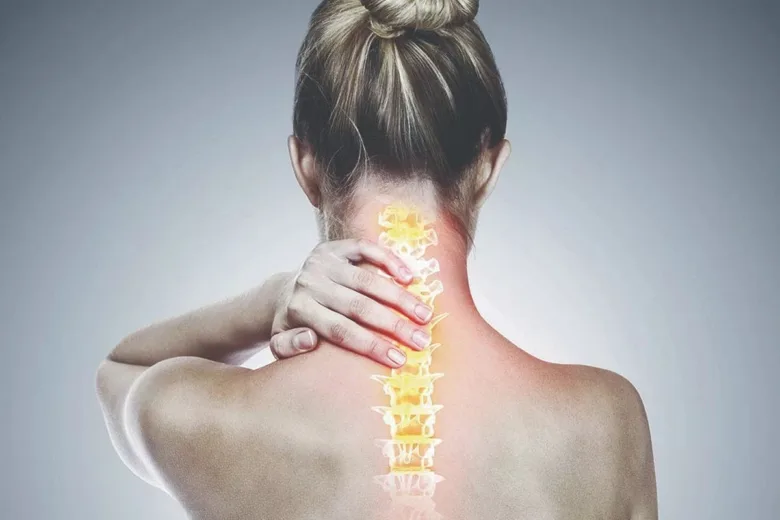 Woman with neck pain