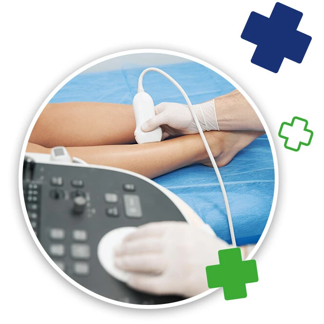 Ultrasound examination of leg veins