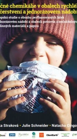 Child eating plastic food wrapper