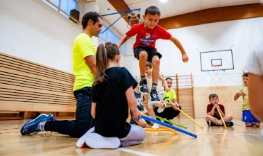 Children playing indoors