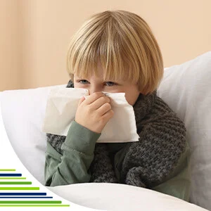 Child with tissue